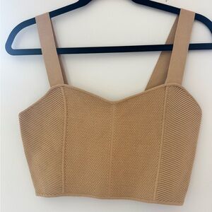 House of Harlow 1960 Camel Knit Top